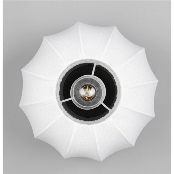 Plafón de techo con pantalla de tela y florón MADELINE Ø25cm bombilla excl. 1x E27 max. 10W IP20
