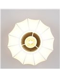Plafón de techo con pantalla de tela y florón MADELINE Ø25cm bombilla excl. 1x E27 max. 10W IP20