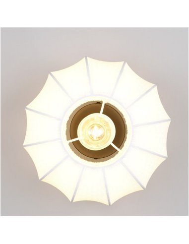 Plafón de techo con pantalla de tela y florón MADELINE Ø25cm bombilla excl. 1x E27 max. 10W IP20