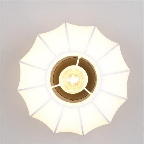 Plafón de techo con pantalla de tela y florón MADELINE Ø25cm bombilla excl. 1x E27 max. 10W IP20