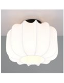 Plafón de techo con pantalla de tela y florón MADELINE Ø25cm bombilla excl. 1x E27 max. 10W IP20