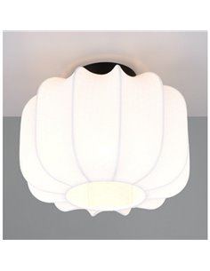 Plafón de techo con pantalla de tela y florón MADELINE Ø25cm bombilla excl. 1x E27 max. 10W IP20 2