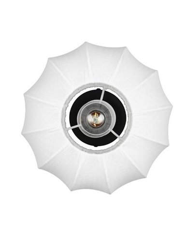 Plafón de techo con pantalla de tela y florón MADELINE Ø25cm bombilla excl. 1x E27 max. 10W IP20