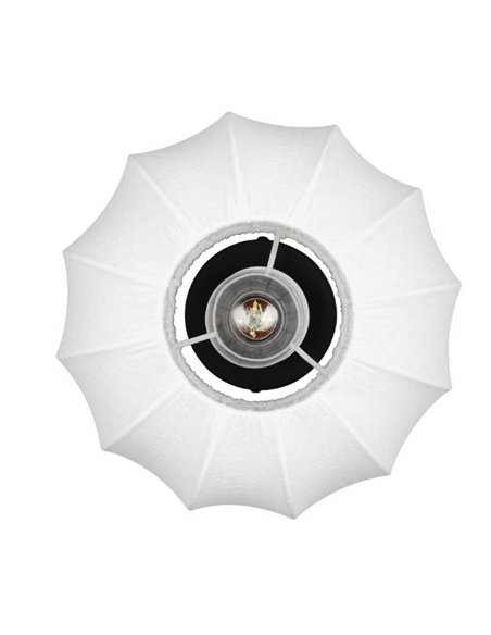 Plafón de techo con pantalla de tela y florón MADELINE Ø25cm bombilla excl. 1x E27 max. 10W IP20