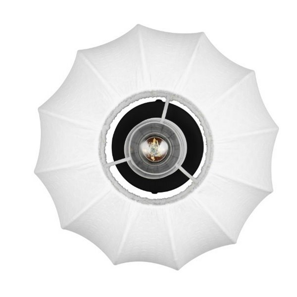 Plafón de techo con pantalla de tela y florón MADELINE Ø25cm bombilla excl. 1x E27 max. 10W IP20