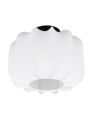 Plafón de techo con pantalla de tela y florón MADELINE Ø25cm bombilla excl. 1x E27 max. 10W IP20