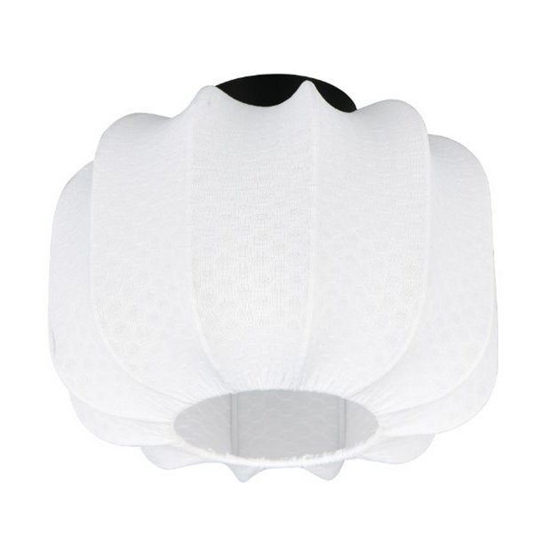 Plafón de techo con pantalla de tela y florón MADELINE Ø25cm bombilla excl. 1x E27 max. 10W IP20