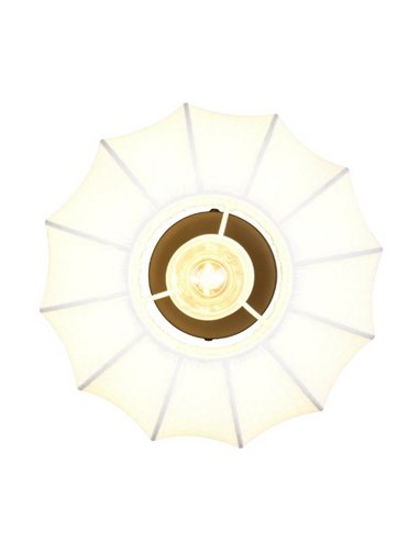 Plafón de techo con pantalla de tela y florón MADELINE Ø25cm bombilla excl. 1x E27 max. 10W IP20