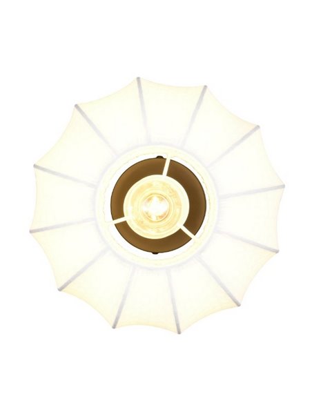 Plafón de techo con pantalla de tela y florón MADELINE Ø25cm bombilla excl. 1x E27 max. 10W IP20