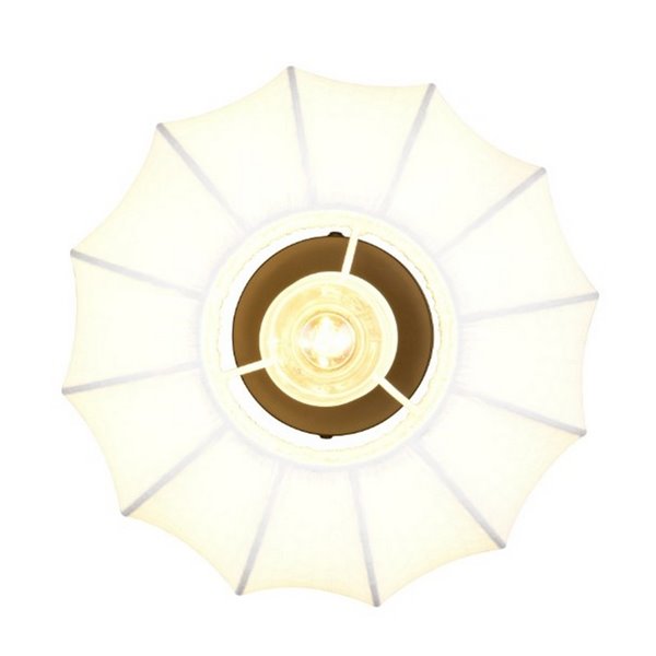 Plafón de techo con pantalla de tela y florón MADELINE Ø25cm bombilla excl. 1x E27 max. 10W IP20