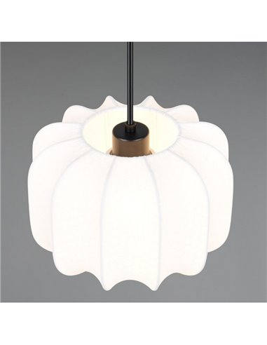 Luminária de teto com cúpula de tecido MADELINE Lâmpada ajustável em altura de Ø25 cm, excl. 1x E27 máx. 10 W IP20
