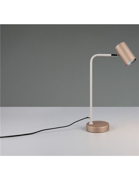 Lámpara de sobremesa MARLEY tipo foco interruptor integrado y cable bombilla excl. 1x GU10 max. 5W IP20