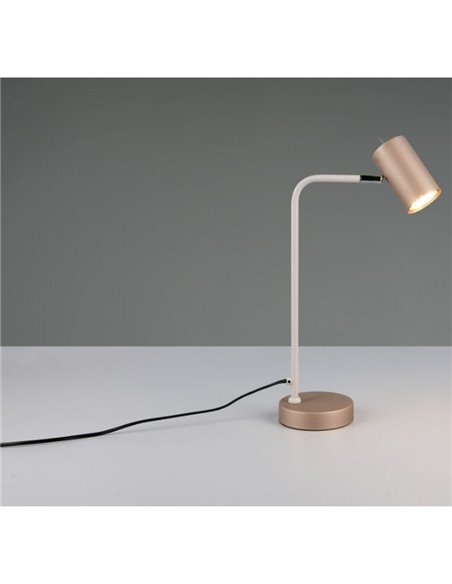 Luminária de mesa MARLEY tipo holofote interruptor integrado e lâmpada com cabo excl. 1x GU10 máx. 5W IP20