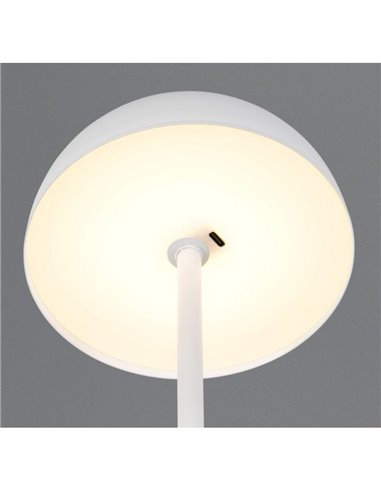 Lámpara de sobremesa LED tipo seta MUNOZ ↕21cm recargable USB y función táctil 1,3W 1x 120lm, 3000K IP20