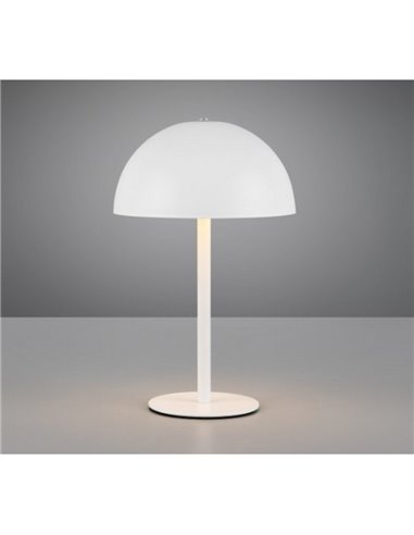 Lampe de table LED champignon MUNOZ ↕21cm rechargeable par USB et fonction tactile 1,3W 1x 120lm, 3000K IP20