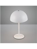 Lámpara de sobremesa LED tipo seta MUNOZ ↕21cm recargable USB y función táctil 1,3W 1x 120lm, 3000K IP20