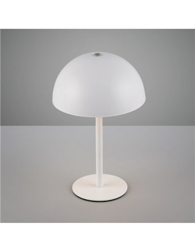 Lámpara de sobremesa LED tipo seta MUNOZ ↕21cm recargable USB y función táctil 1,3W 1x 120lm, 3000K IP20