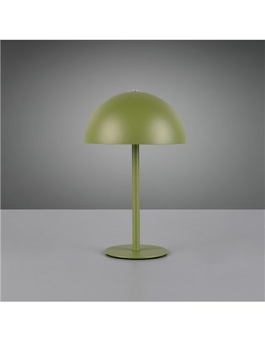 Lampe de table LED rechargeable USB MUNOZ ↕21cm Type champignon, 3 niveaux d'éclairage 1,3W 1x 120lm, 3000K IP20