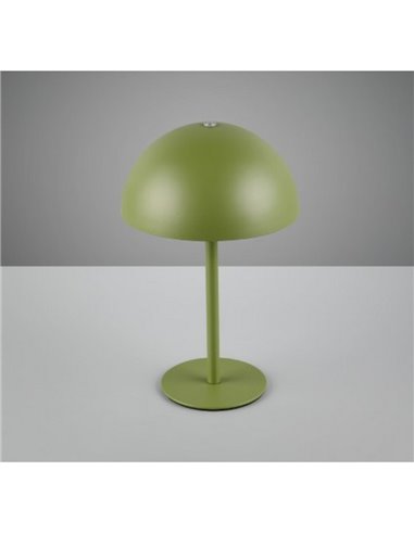 Lámpara de mesa LED recargable USB MUNOZ ↕21cm tipo seta, 3 niveles de luz 1,3W 1x 120lm, 3000K IP20