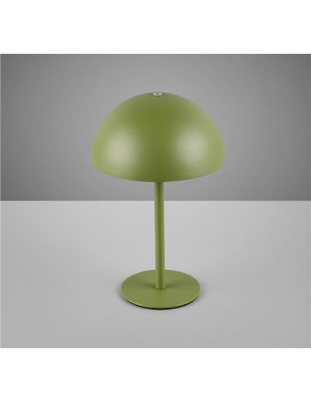 Lampe de table LED rechargeable USB MUNOZ ↕21cm Type champignon, 3 niveaux d'éclairage 1,3W 1x 120lm, 3000K IP20