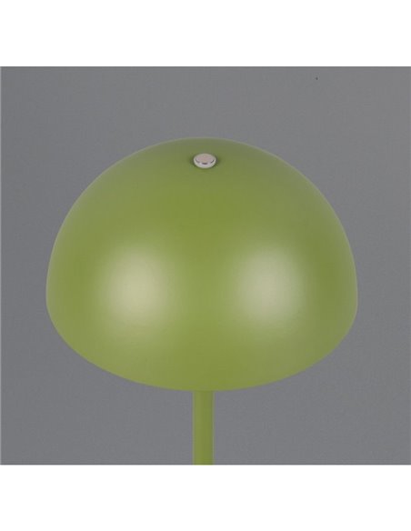 Lampe de table LED rechargeable USB MUNOZ ↕21cm Type champignon, 3 niveaux d'éclairage 1,3W 1x 120lm, 3000K IP20