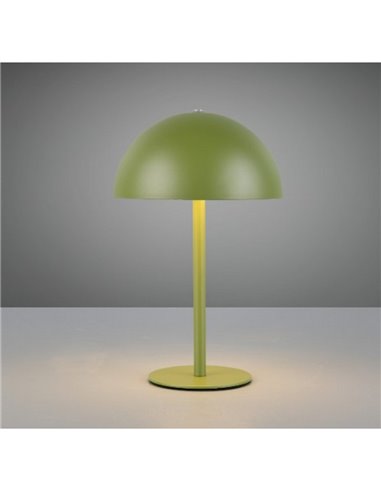 Lámpara de mesa LED recargable USB MUNOZ ↕21cm tipo seta, 3 niveles de luz 1,3W 1x 120lm, 3000K IP20