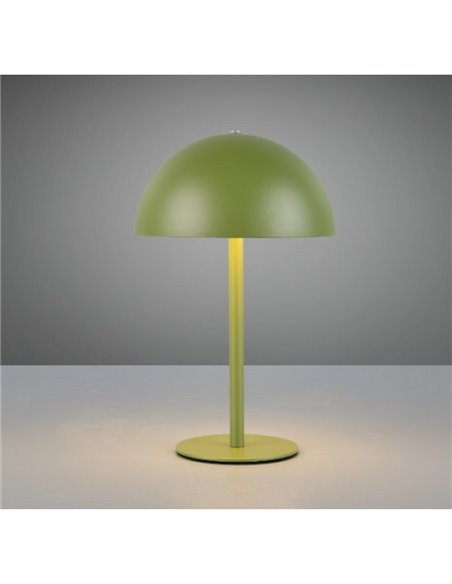 Lampe de table LED rechargeable USB MUNOZ ↕21cm Type champignon, 3 niveaux d'éclairage 1,3W 1x 120lm, 3000K IP20