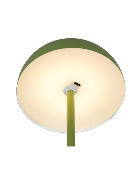 Lámpara de mesa LED recargable USB MUNOZ ↕21cm tipo seta, 3 niveles de luz 1,3W 1x 120lm, 3000K IP20