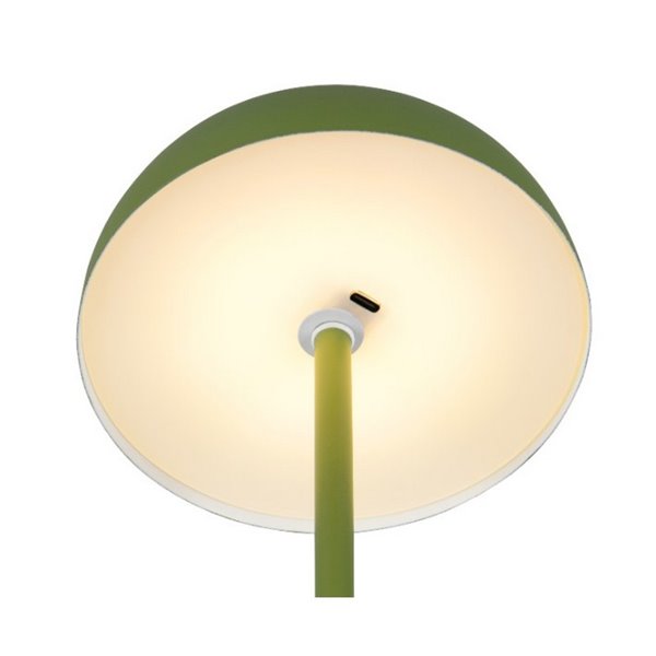 Lámpara de mesa LED recargable USB MUNOZ ↕21cm tipo seta, 3 niveles de luz 1,3W 1x 120lm, 3000K IP20