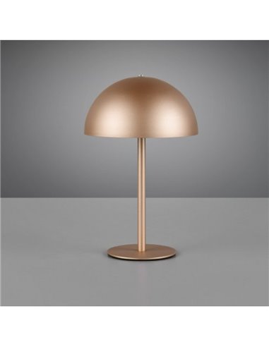 Lampe de table LED champignon MUNOZ ↕21cm rechargeable par USB et fonction tactile 1,3W 1x 120lm, 3000K IP20