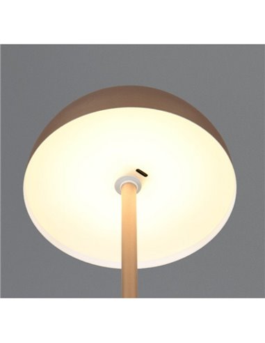 Lámpara de mesa LED seta MUNOZ ↕21cm recargable USB y función táctil 1,3W 1x 120lm, 3000K IP20