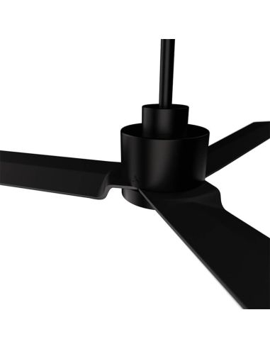 Détail Ventilateur de plafond Anne, noir mat avec pales graphite 75819 Sans éclairage Sulion | LeonLeds