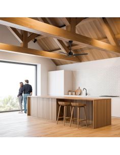 Ventilateur de plafond Anne noir mat avec pales graphite 75819 Sans éclairage Sulion | LeonLeds 2