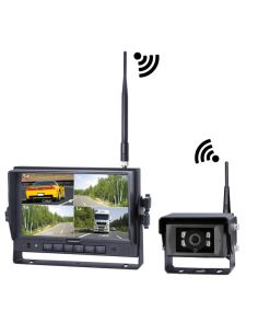 Sistema de Kit Monitor y Camara Inalámbrica HD 2.4 GHz con Pantalla Multi Display de 7” | Alcance 300m | IP69K 2