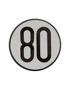 Disco de Limitación de Velocidad 80 km/h en Aluminio - Ø 200 mm | Señal V-4 Homologada