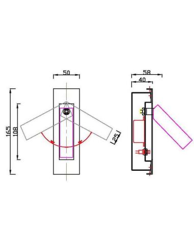 Candeeiro de parede com leitor LED...