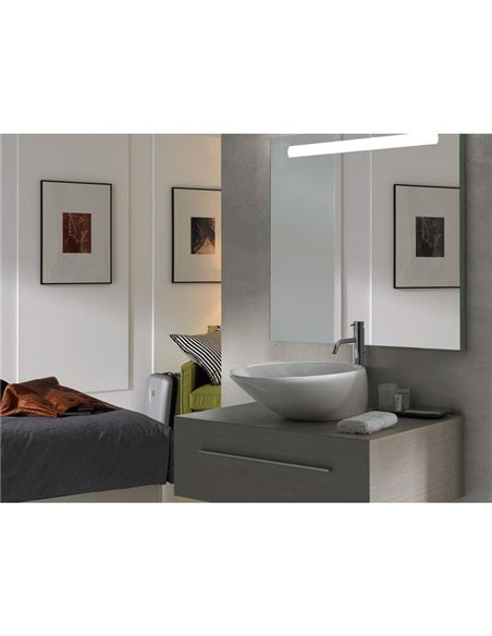 Espelho de banheiro PEGASUS com iluminação frontal LED, 600x700mm, 6W