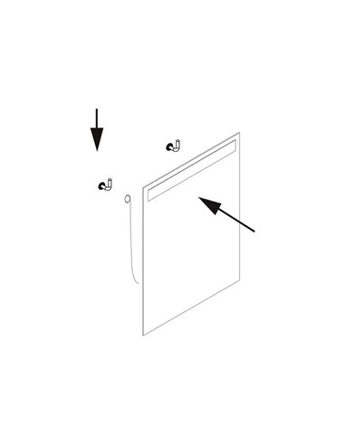 Espelho de banheiro PEGASUS com iluminação frontal LED, 600x700mm, 6W