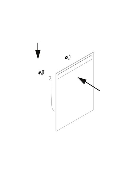 Espelho de banheiro PEGASUS com iluminação frontal LED, 600x700mm, 6W