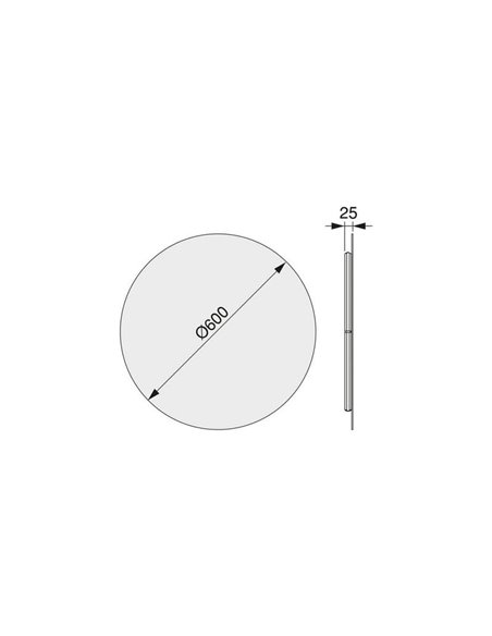 Espelho de banheiro CASSIOPEIA com iluminação LED decorativa, diâmetro 60cm, 20W e 12W