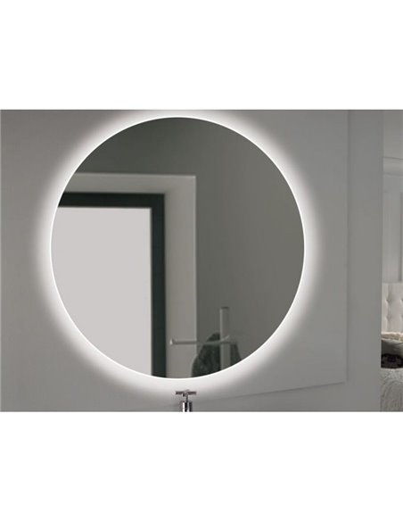 Espelho de banheiro CASSIOPEIA com iluminação LED decorativa, diâmetro 60cm, 20W e 12W