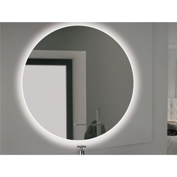 Espejo de baño CASSIOPEIA con iluminación LED decorativa, diámetro 60cm, 20W y 12W