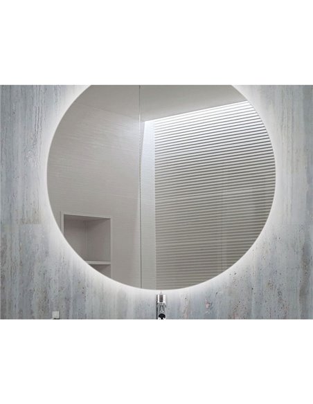 Espejo de baño CASSIOPEIA con iluminación LED decorativa, diámetro 60cm, 20W y 12W