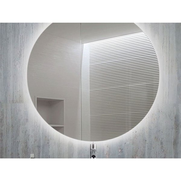 Espejo de baño CASSIOPEIA con iluminación LED decorativa, diámetro 60cm, 20W y 12W