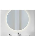 Espejo de baño CASSIOPEIA con iluminación LED decorativa, diámetro 60cm, 20W y 12W