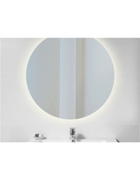 Espejo de baño CASSIOPEIA con iluminación LED decorativa, diámetro 60cm, 20W y 12W