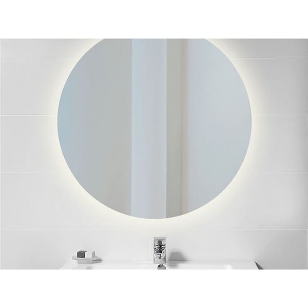 Espejo de baño CASSIOPEIA con iluminación LED decorativa, diámetro 60cm, 20W y 12W