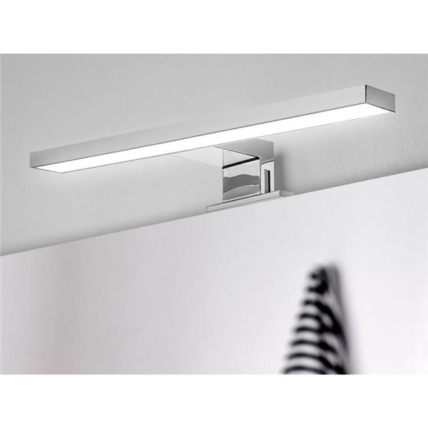Foco LED para espejo de baño VIRGO, 300 mm, luz blanca fría 6000K, cromado