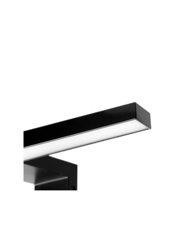 Foco LED negro para espejo de baño VIRGO, 300 mm, luz blanca fría 6000K