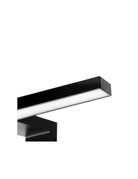 Spot LED para espelho de banheiro VIRGO preto, 300 mm, luz branca fria de 6000K